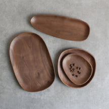 home & garden : Elegante Borden in Walnoot en Acacia - Premium Houten Servies voor Entertainment Stijl in Noten van Pantino