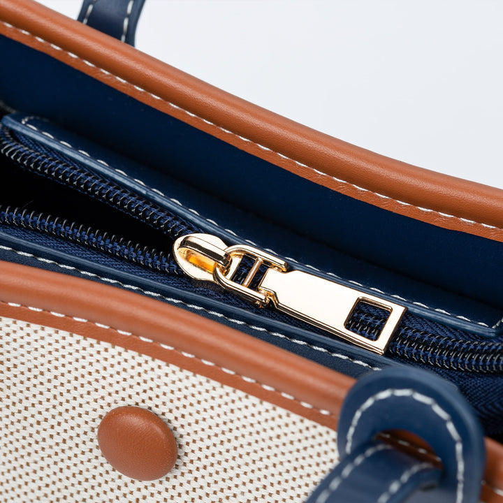 bags : Tote Bag Dames Blauw - Mini Classy - Kleine Handige Tas voor in van Pantino