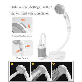 outdoor equipment : Portable Camping Shower - Overal Toegang tot een Comfortabele Douche - Grijs in van Pantino