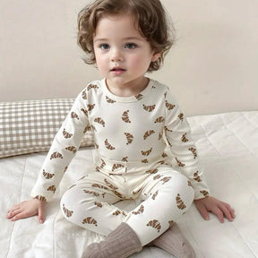 other : Schattige Croissant-Thema Pyjama Set voor Kinderen in van Pantino