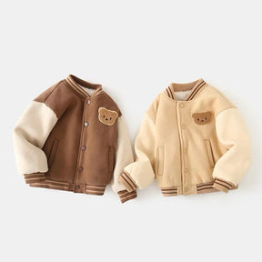 Jacket : Jas Kinderen Bruin - Exclusieve Beperkte Editie Honkbalbeer in van Pantino