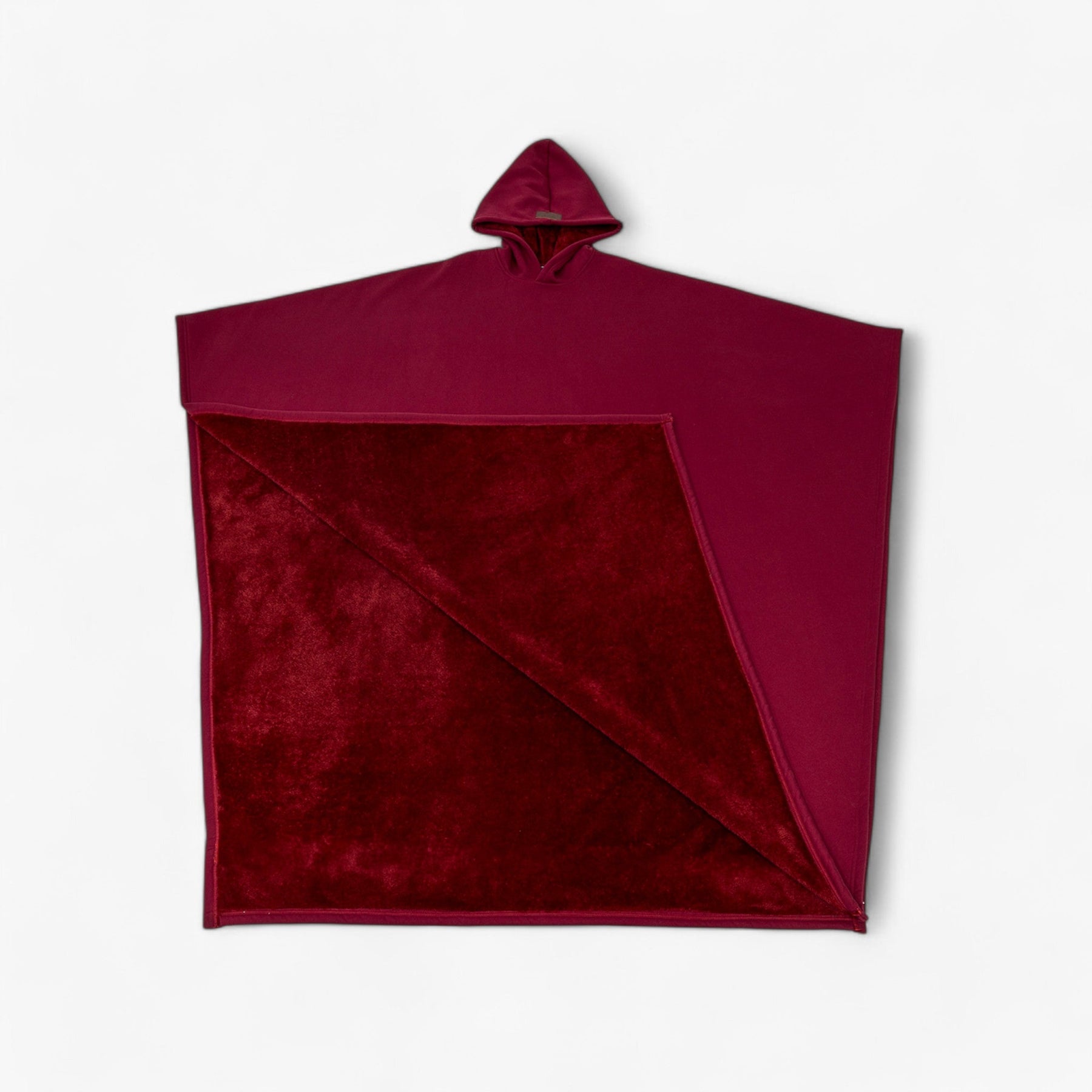 Poncho : Cap Unisex Rozenkwarts - Fleece Poncho met Capuchon - Ultiem Comfort en Stijl in Iep van Pantino