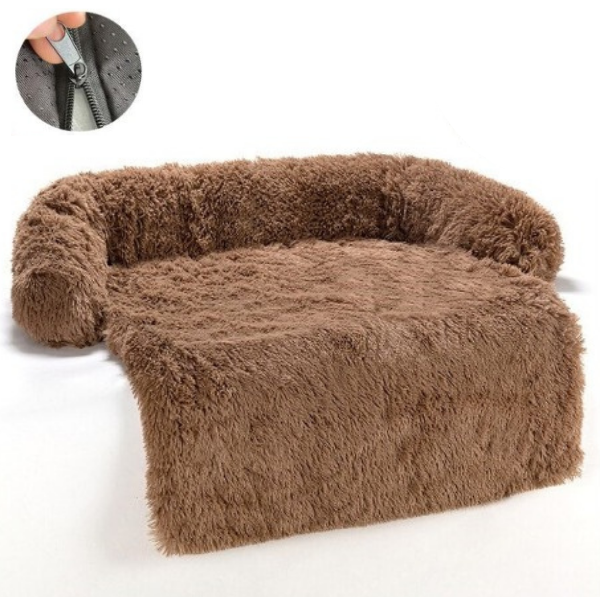 pets : Wasbare Huisdier Sofa Deken Donkerblauw - Pluche Zachte Warmte - Pluche in Donker Bruin van Pantino