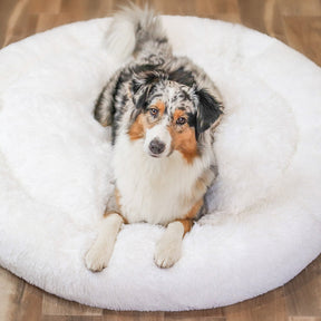 pets : Hondenbed Grijs - Ultiem Comfortabel Zacht Ligplaats - Pluche in Wit van Pantino