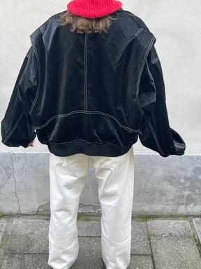 Jacket : Jas Dames Rood - Chic Imitatieleren in van Pantino