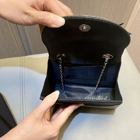 bags : Clutch Dames Zwart - Verfraaid Kristallen Strik Avond - Stof in van Pantino