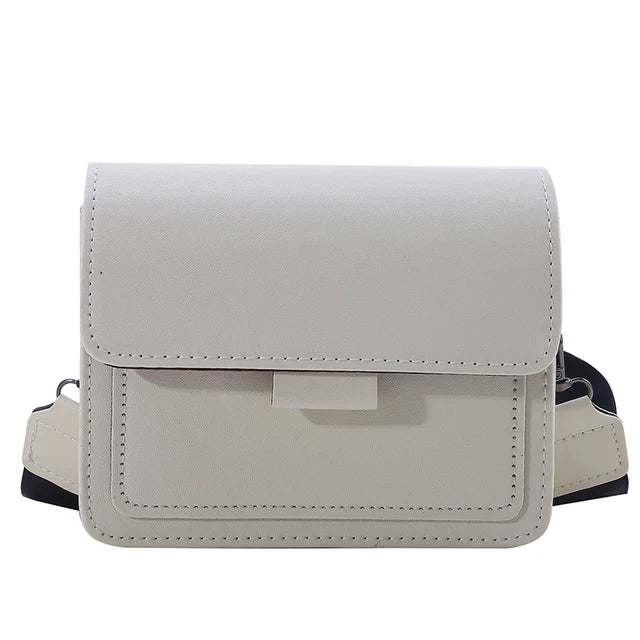 bags : Vierkante Crossbody Tas Dames - Verstelbare Schouderband - PU-Leer in Wit van Pantino