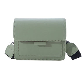 bags : Vierkante Crossbody Tas Dames - Verstelbare Schouderband - PU-Leer in Licht groen van Pantino
