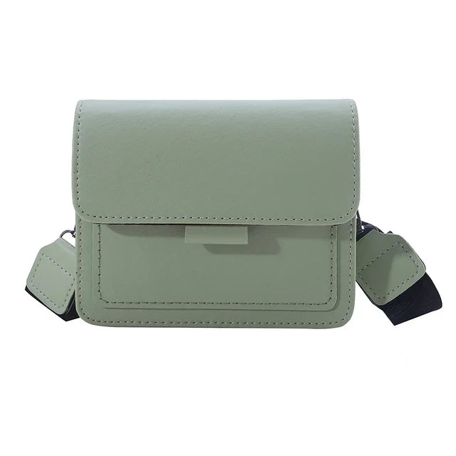 bags : Vierkante Crossbody Tas Dames - Verstelbare Schouderband - PU-Leer in Licht groen van Pantino