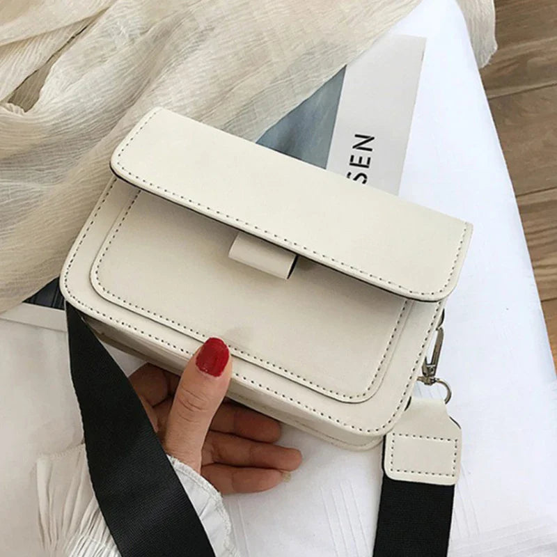 bags : Vierkante Crossbody Tas Dames - Verstelbare Schouderband - PU-Leer in van Pantino