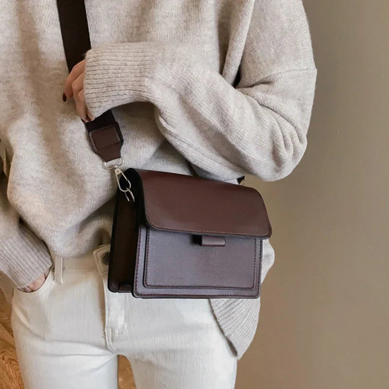 bags : Vierkante Crossbody Tas Dames - Verstelbare Schouderband - PU-Leer in van Pantino