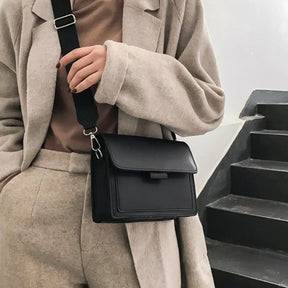 bags : Vierkante Crossbody Tas Dames - Verstelbare Schouderband - PU-Leer in van Pantino