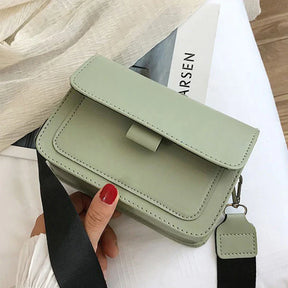 bags : Vierkante Crossbody Tas Dames - Verstelbare Schouderband - PU-Leer in van Pantino