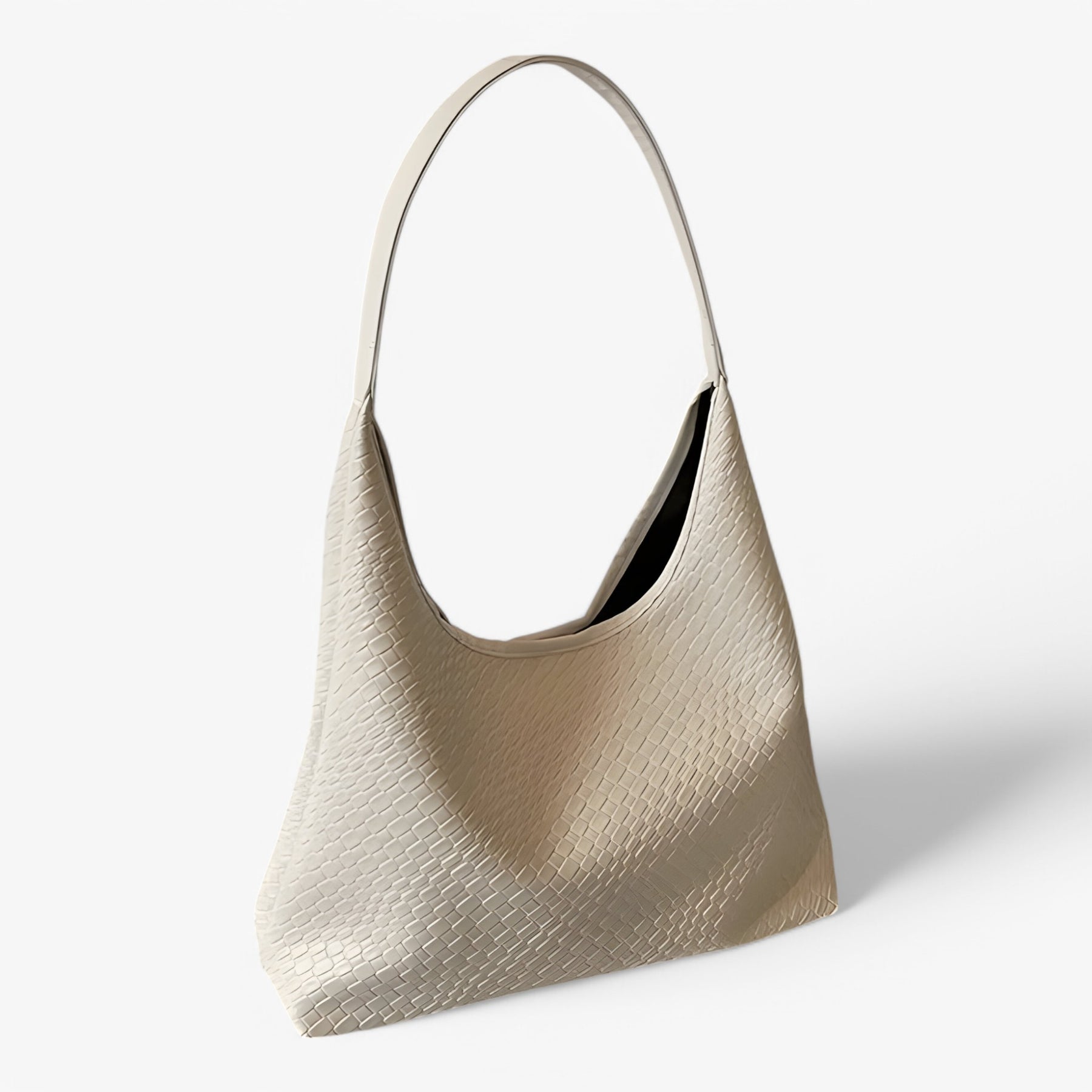 bags : Hobo Schoudertas Dames - Veelzijdig Zachte Leer Draagopties - PU-Leer in Wit van Pantino