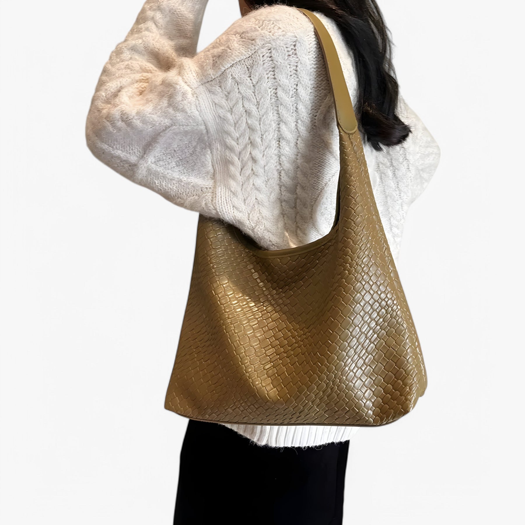 bags : Hobo Schoudertas Dames - Veelzijdig Zachte Leer Draagopties - PU-Leer in van Pantino