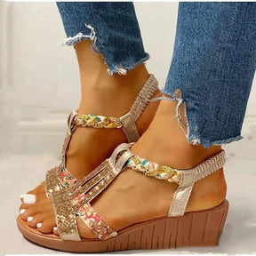 Sandals : Sandalen Dames Goud - Stijlvolle Orthopedische - Perfect voor die Comfort en Gezondheid Willen in van Pantino