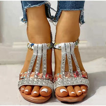 Sandals : Sandalen Dames Goud - Stijlvolle Orthopedische - Perfect voor die Comfort en Gezondheid Willen in Zilver van Pantino