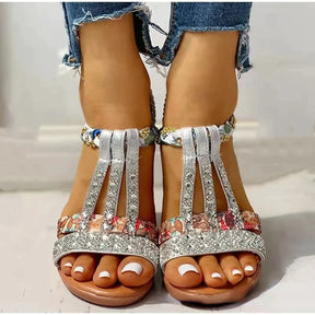 Sandals : Sandalen Dames Goud - Stijlvolle Orthopedische - Perfect voor die Comfort en Gezondheid Willen in Zilver van Pantino