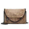 Pochette pour femmes marron - Isabel suède avec détail chaîne