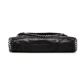 bags : Clutch Dames Bruin - Isabel Suède met Kettingdetail in van Pantino