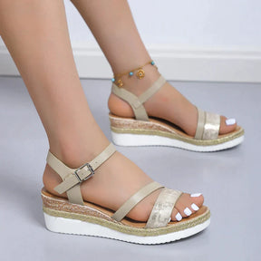 Sandals : Sandalen Dames Zwart - Chic Casual in van Pantino