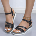 Dames Sandalen Zwart - Comfortabele & Stijlvolle Platte Zomerschoenen
