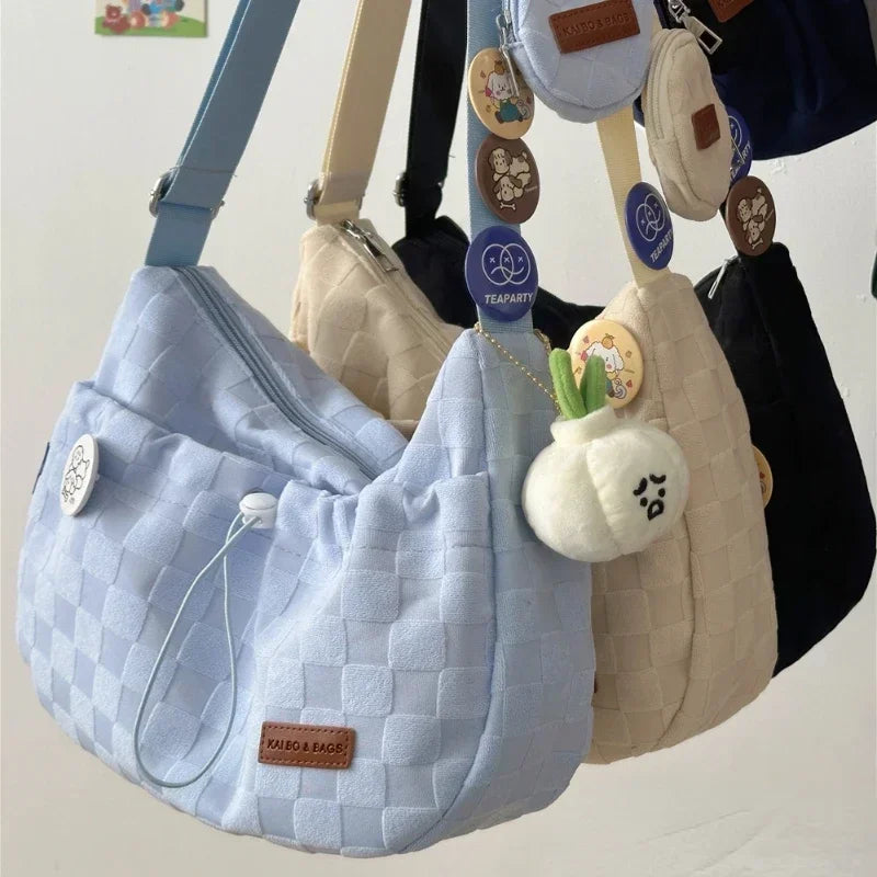 bags : Harajuku Crossbody Tas Dames Wit - Japanese Streetstyle - Synthetisch Leer in van Pantino
