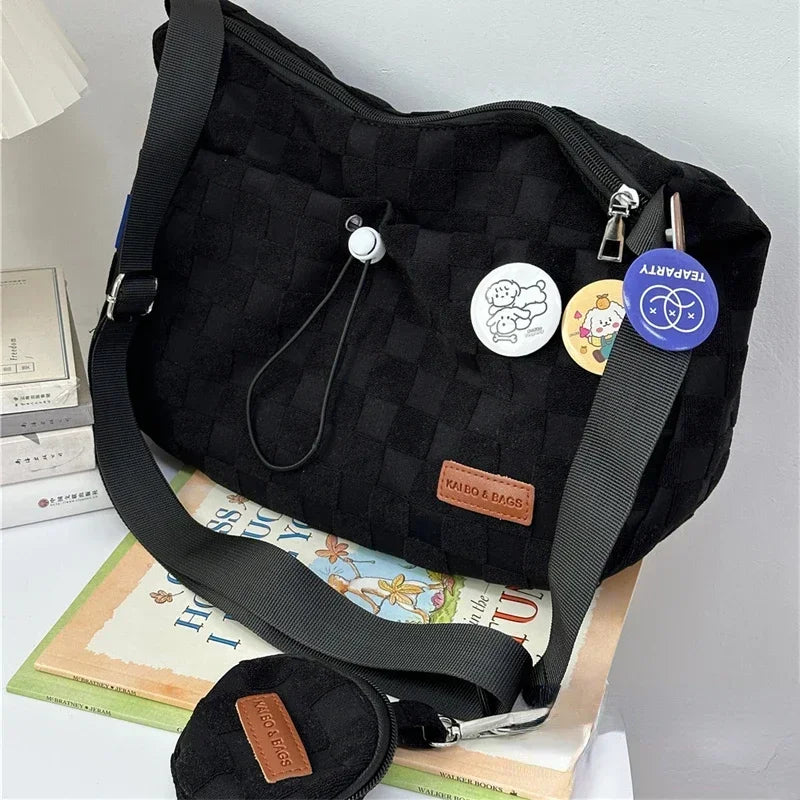 bags : Harajuku Crossbody Tas Dames Wit - Japanese Streetstyle - Synthetisch Leer in van Pantino
