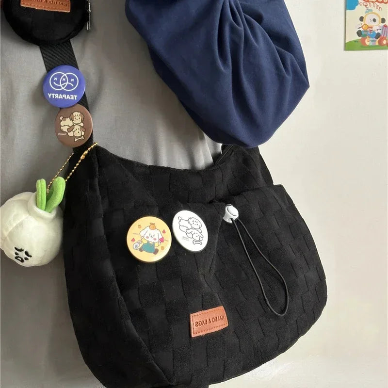 bags : Harajuku Crossbody Tas Dames Wit - Japanese Streetstyle - Synthetisch Leer in van Pantino