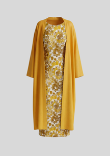 Women's Dress : Tweedelige Set Dames - Grijs in Geel van Pantino