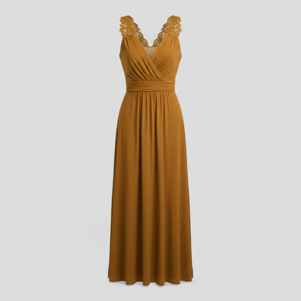 Dress : Maxi Jurk Dames Rood - Elegante Lange Zomer in van Pantino