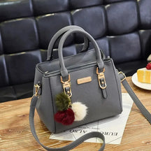 bags : Vintage Handtas Dames - PU-Leer Tijdloos Design - PU-Leer in donkergrijs (Klein (langste zijde 20-30 cm)) van Pantino