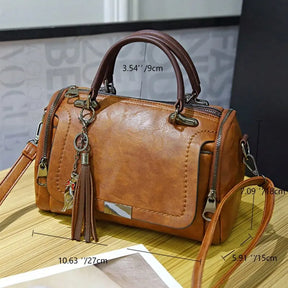 bags : Schoudertas Dames - Kwastjes Grote Capaciteit Modieus Design - Synthetisch Leer in van Pantino