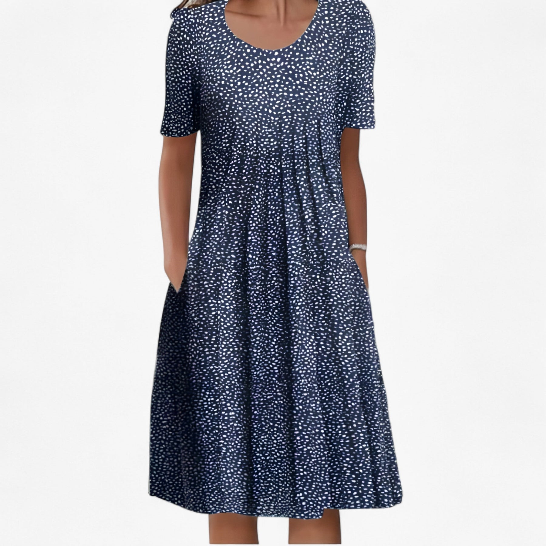 Dresses : Dames Zomerjurk van Lichtgewicht Ademend Katoen S-XL - Diverse Kleuren in Blu van Pantinoshop