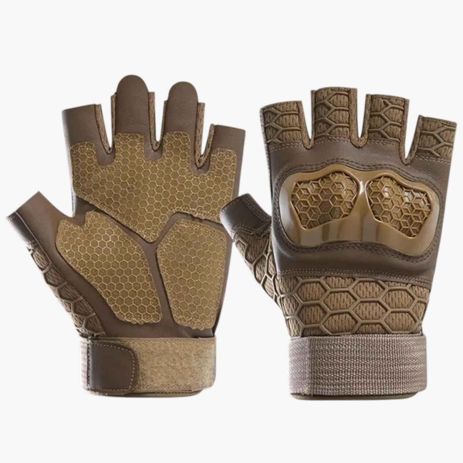 Gloves : Tactische Halve Handschoenen Tegen Slip - En Slijtvastheid - Geel in Geel van Pantino
