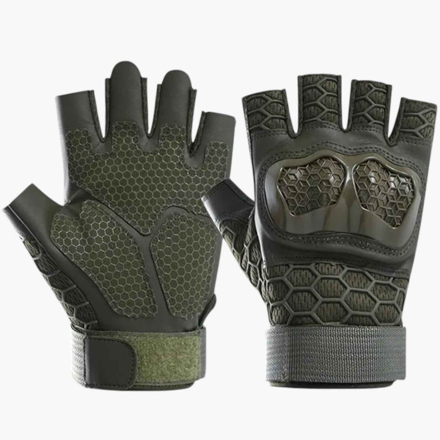 Gloves : Tactische Halve Handschoenen Tegen Slip - En Slijtvastheid - Geel in Battle Green van Pantino