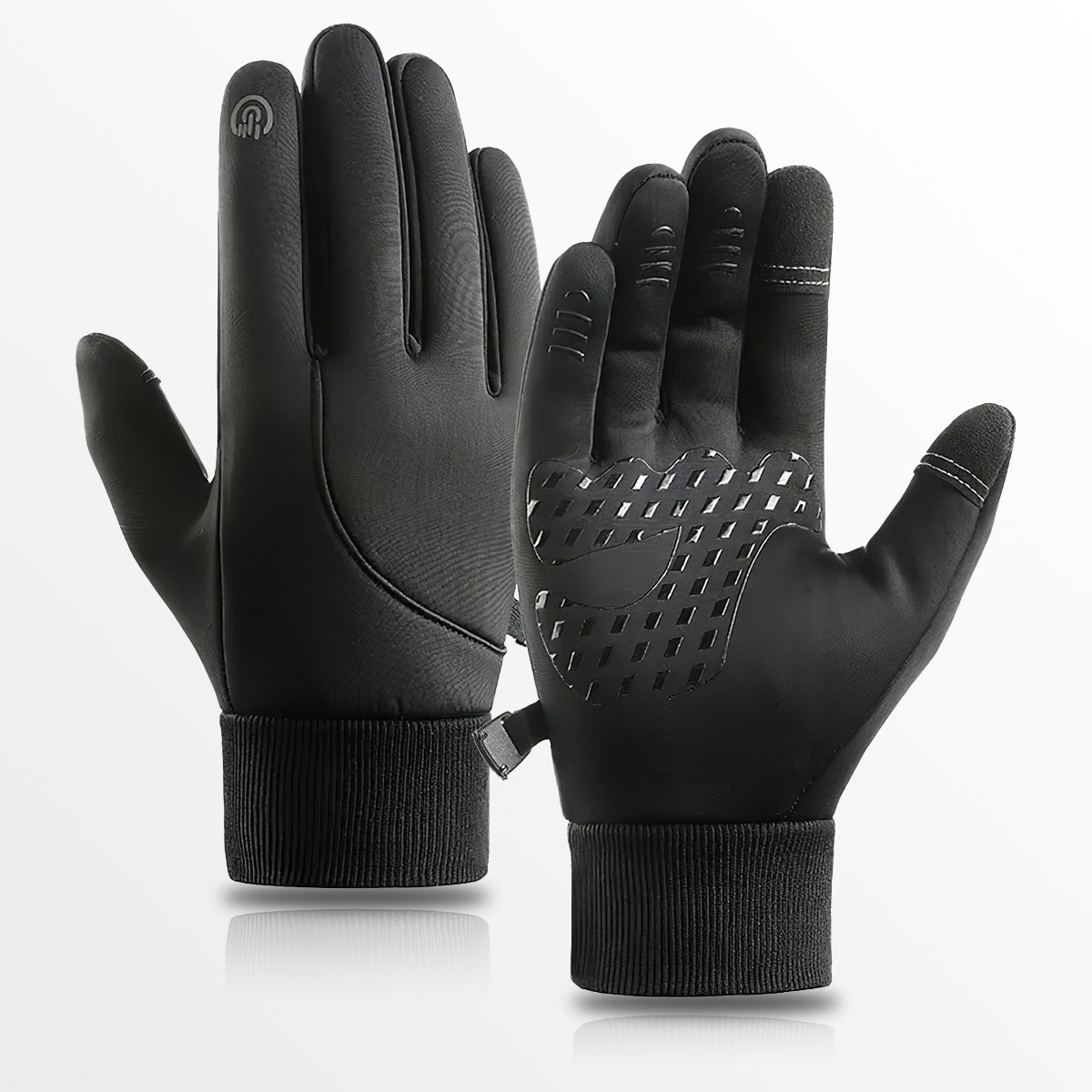 Gloves : Handschoenen Zwart - HeatGrip - Premium Thermische in zwart van Pantino