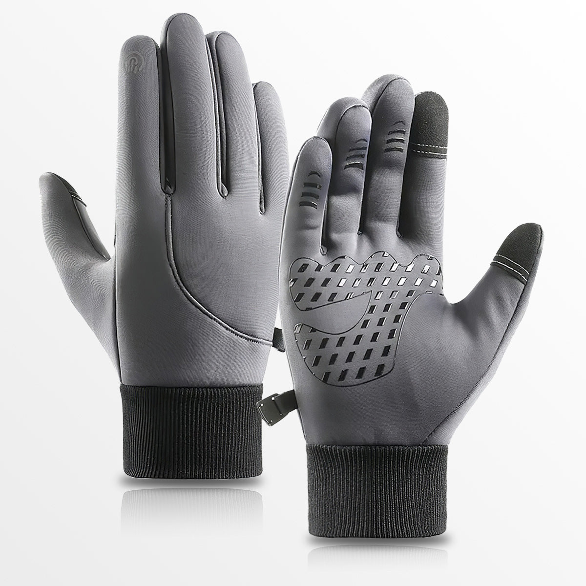 Gloves : Handschoenen Zwart - HeatGrip - Premium Thermische in Grijs van Pantino