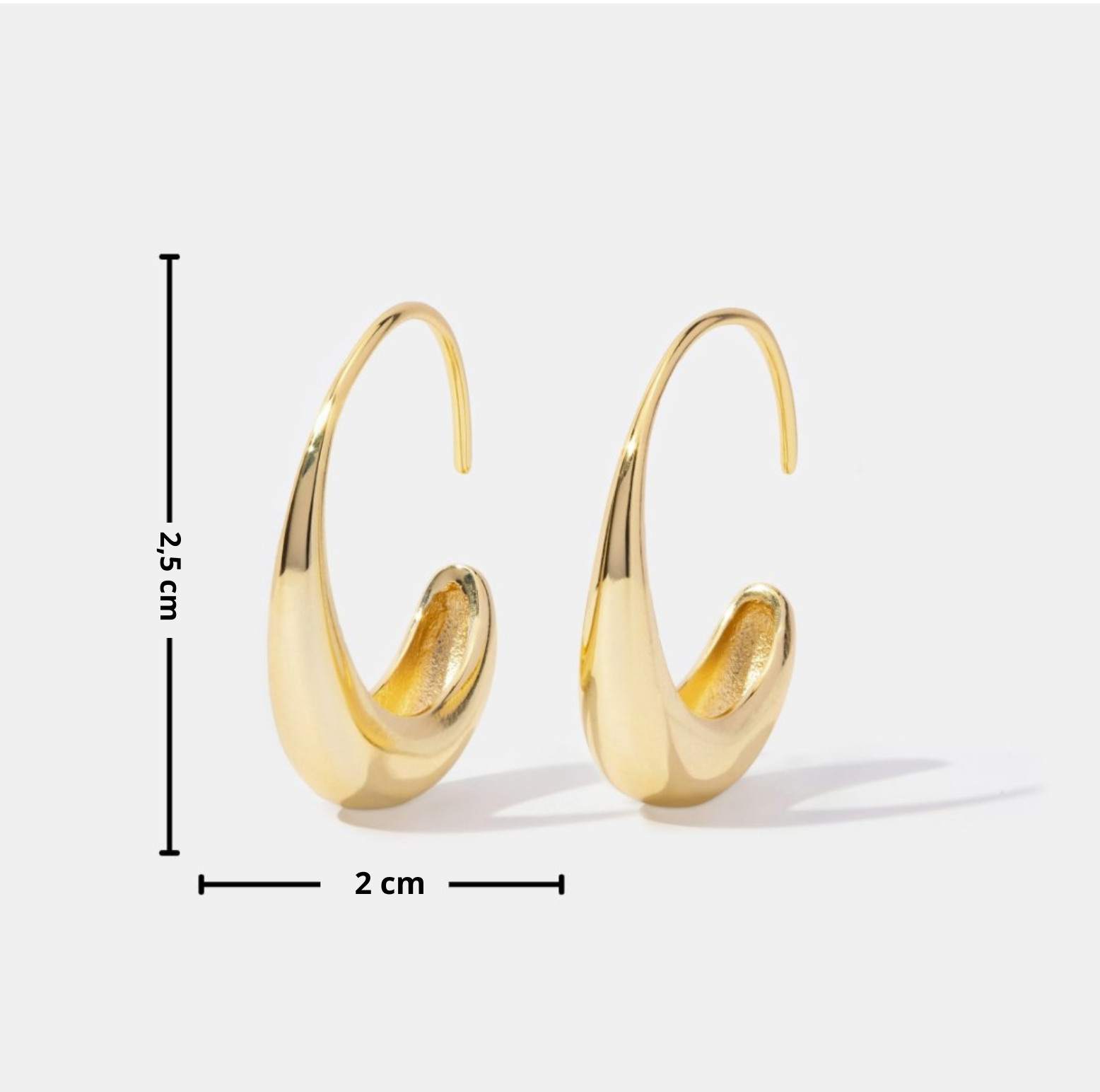 Earrings : Oorbellen Roze - Drop Hoop 2cm in van Pantino