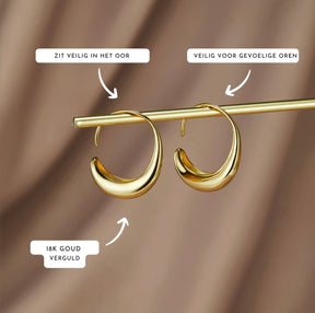 Earrings : Oorbellen Roze - Drop Hoop 2cm in van Pantino