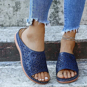 Sandals : Sandalen Dames Zwart - Medische - Verbeterd Comfort en Ondersteuning voor Dagelijks Gebruik in Blauw van Pantino