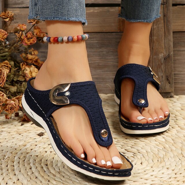 Sandals : Sandalen Dames Rood - Luxe Lederen - Perfect voor een Verfijnde en Comfortabele Stijl in Blauw van Pantino