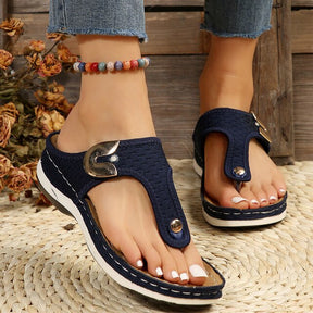 Sandals : Sandalen Dames Rood - Luxe Lederen - Perfect voor een Verfijnde en Comfortabele Stijl in Blauw van Pantino