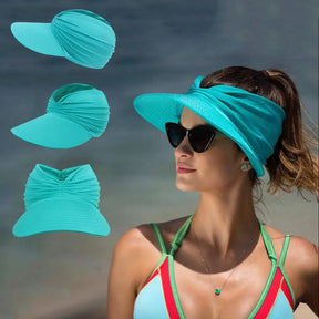 outdoor equipment : Strandhoed Dames - Groot Vizier Opvouwbare Zonnehoed - Stro in van Pantino