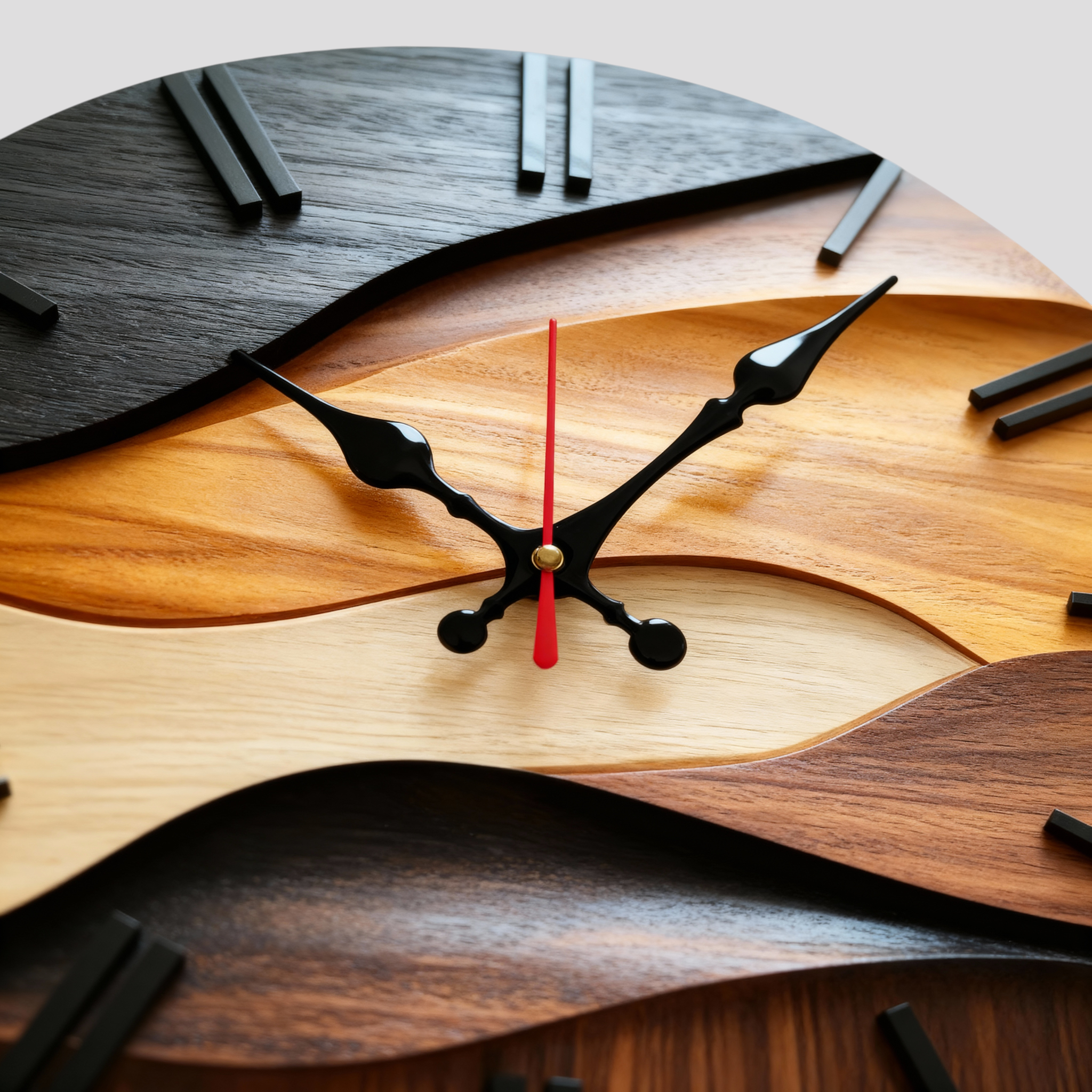 Horloges murales : Houten Wandklok Modern Design Groot formaat voor Woonkamer/Keuken in van Pantinoshop