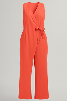 Jumpsuit : Jumpsuit Dames Zonder Mouwen - Rood in Rood van Pantino