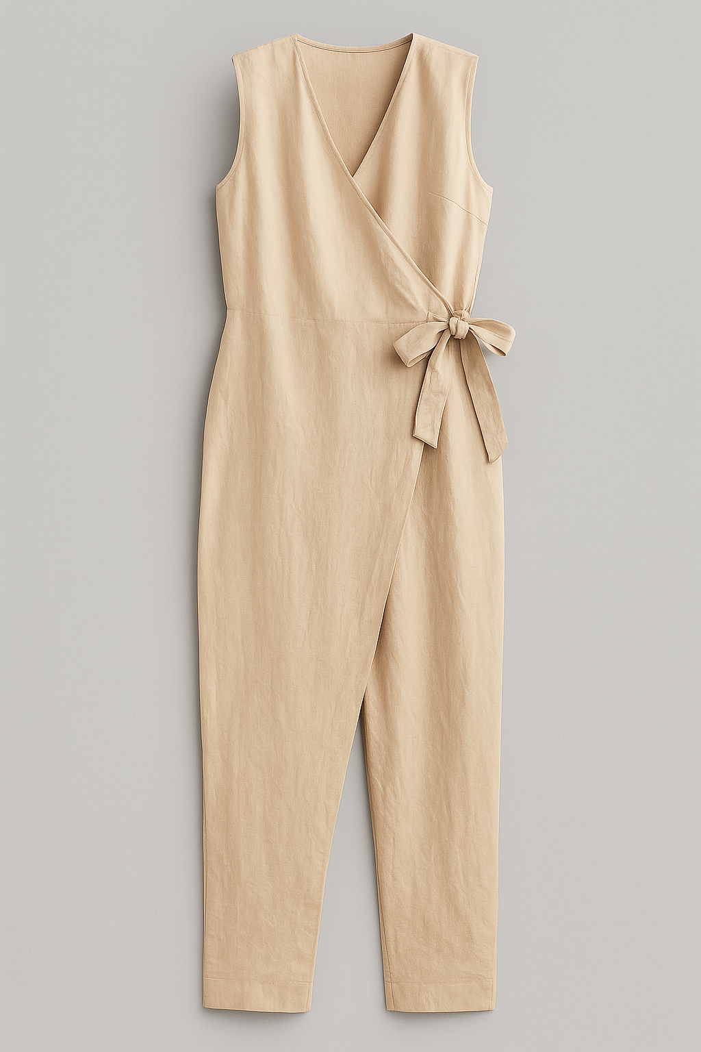 Jumpsuit : Jumpsuit Dames Zonder Mouwen - Rood in Beige van Pantino