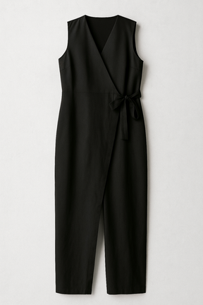 Jumpsuit : Jumpsuit Dames Zonder Mouwen - Rood in Zwart van Pantino