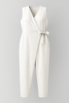 Jumpsuit : Jumpsuit Dames Zonder Mouwen - Rood in Wit van Pantino
