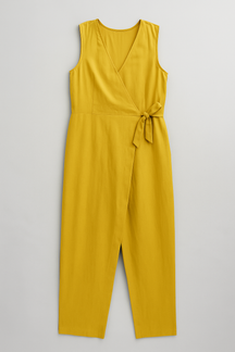 Jumpsuit : Jumpsuit Dames Zonder Mouwen - Rood in Geel van Pantino